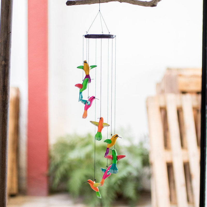 Emersen Weather Resistant Wood Abstract Wind Chime