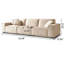Coussin modulaire en polyester 125,98 po gris-129442407