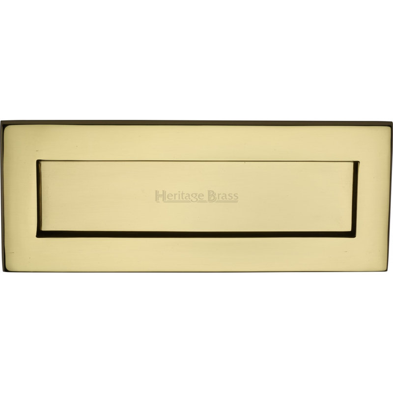 Heritage Brass Heritage Letterplate, 7.6 cm H x 20.3 cm W, Polished Brass