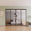 Cloisons 4 pièces en verre transparent - Portes coulissantes - Portes de placard-96886288-55388128