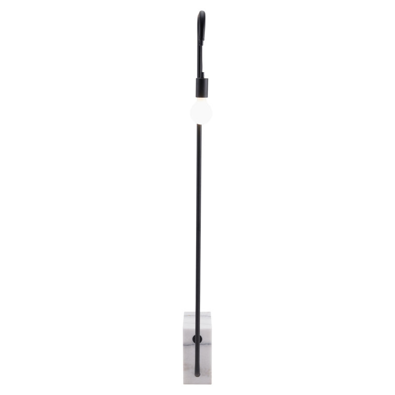 Lampe sur pied 59 po en acier et marbre Ahmond