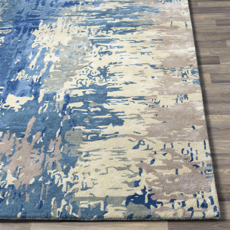 Ratcliff Hand Tufted Abstract Indoor Rug, Square 10'