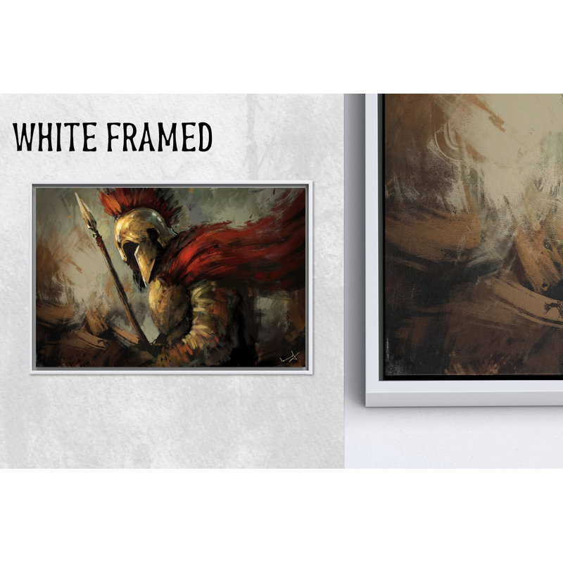 «Spartan Warrior», art imprimé sur toile, 1P, toile blanche encadrée, 39,4 po H x 63,1 po l