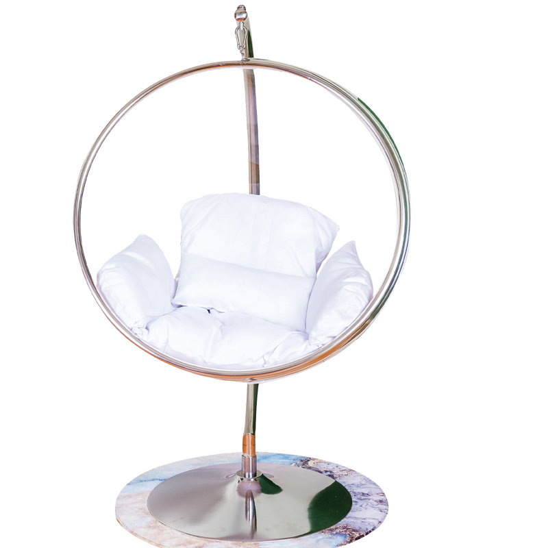 Balancelle avec support, Chrome / blanc