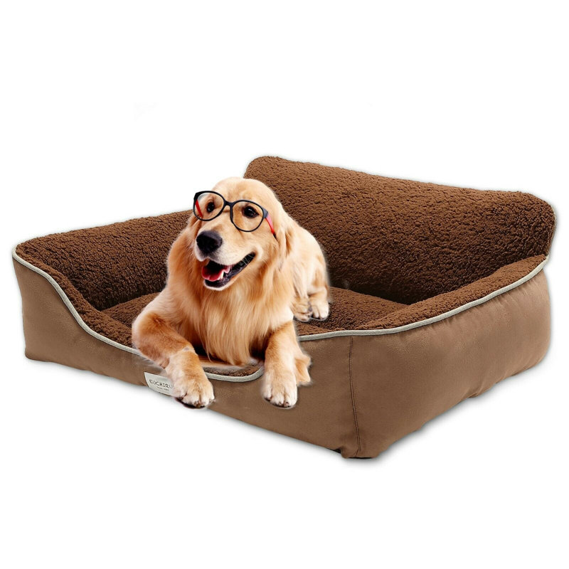 Canapé pour chien, Moyen (l 24 po x P 20 po x H 8 po), Brun