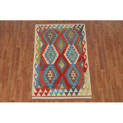 South Western Wool Kilim Oriental Accent Rug 3x5