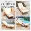 Outdoor Wood Foldable Chaise Lounge Chair, Cushion Included