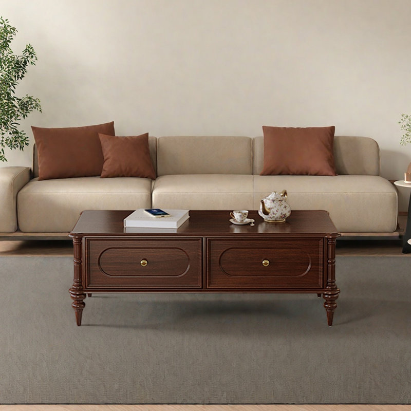 Table basse de style français avec tiroirs de rangement Fou