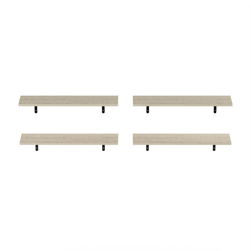4 Piece Floating Shelf, 0.6" H x 23.6" W x 7.8" D, Metropolitan Pine