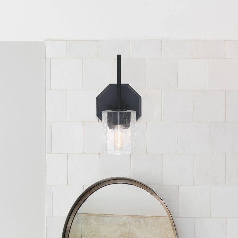 Applique murale en acier Goodfield, Noir mat