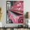 «Pink White 1950S Classic Piano - Music», reproduction d'art mural