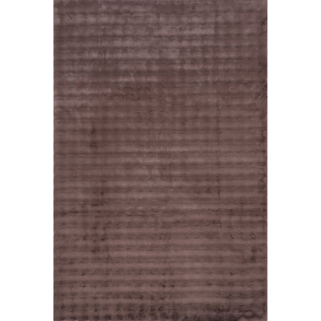Jeni SuperiorWash Solid Faux Rabbit Machine Washable Area Rug Latitude Run® Rug 