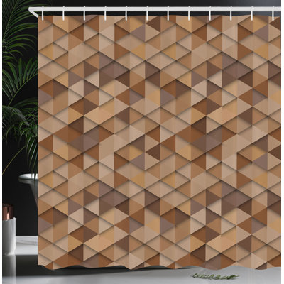 Ambesonne Geometric Shower Curtain Abstract Retro Modern Art 69""Wx84""L -  sc_368514_extralong