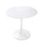 Table de salle à manger ronde de 31,5 po et 2 chaises, plateau supérieur, fausse fourrure, pieds en tulipe, fonctionnel pour les chaises de pause-café modernes, taille, siège contemporain idéal