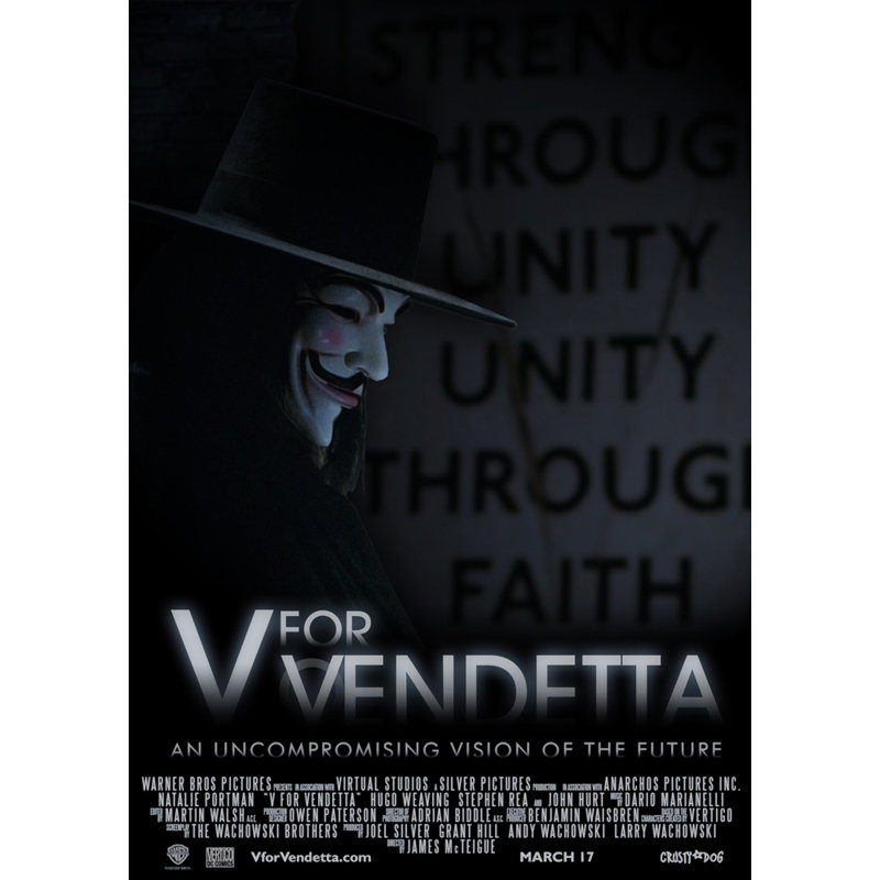 V pour Vendetta, H 24 po x l 17 po