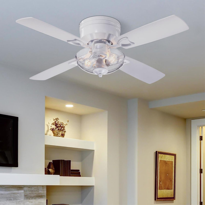 Ventilateur de plafond intérieur à DEL 42 po Westinghouse Hadley, Blanc