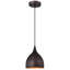 Mini-luminaire suspendu Chloe Lighting Walter - H 7,5 po industriel 1 lumière ronde bronze huilé rond avec une largeur de 7 po-254406124-254406125
