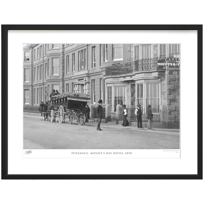 Penzance, Mounts Bay Hotel 1890 - Single Picture Frame Print, 45cm H x 60cm W x 2.3cm D