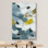 Bleu, jaune et blanc, coup de pinceau, collage, formes abstraites, illustrations, art moderne