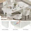 Ensemble de table à manger moderne avec chaises rembourrées 4/6, ensemble de cuisine de ferme pour petits espaces, dinging, cuisine-984264976-984264988-984264979