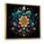 Toile avec cadre flottant or