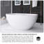 55 po X 30,7 po Baignoire de trempage autoportante à surface solide-109691204