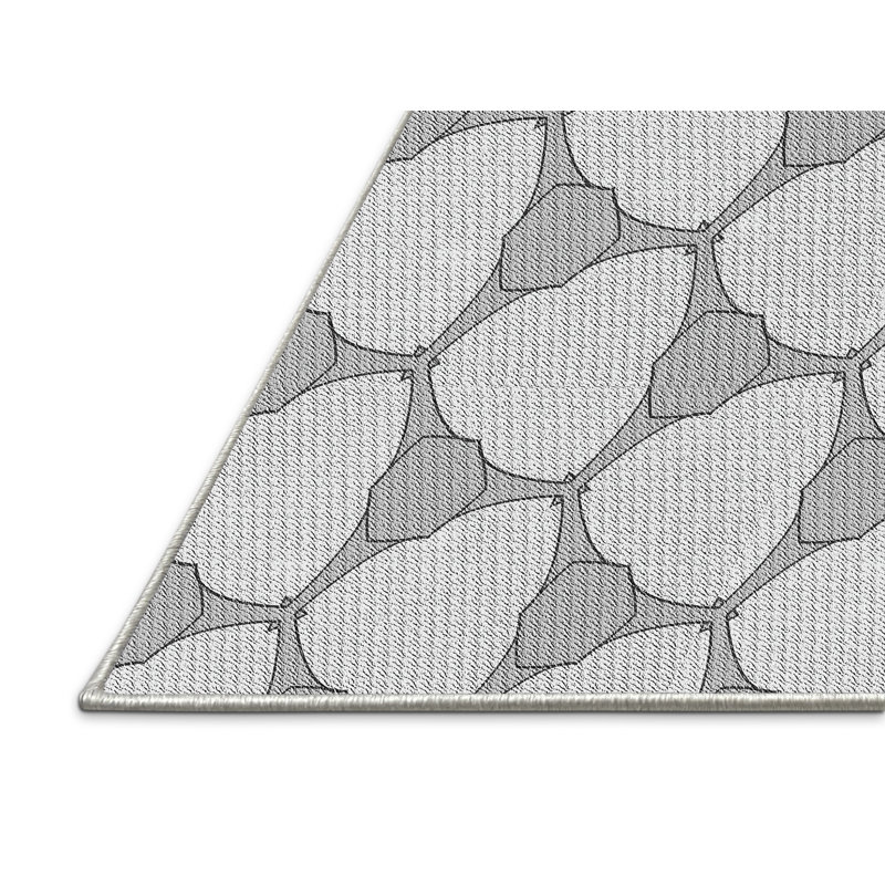 Tapis gris Power Loom, Rectangle 5 pi x 7 pi