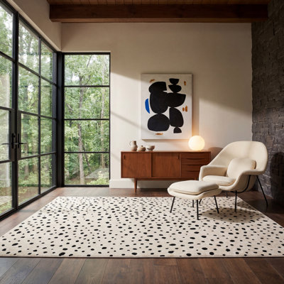 Tapis beige / noir Harlow