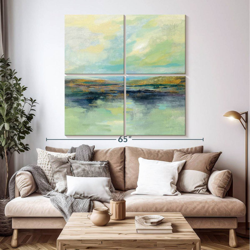 Golden Fields By The River, H 50 po x l 50 po