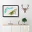 Beach View in the Maldives Watercolour - Picture Frame Graphic Art Print-56739779-56739785