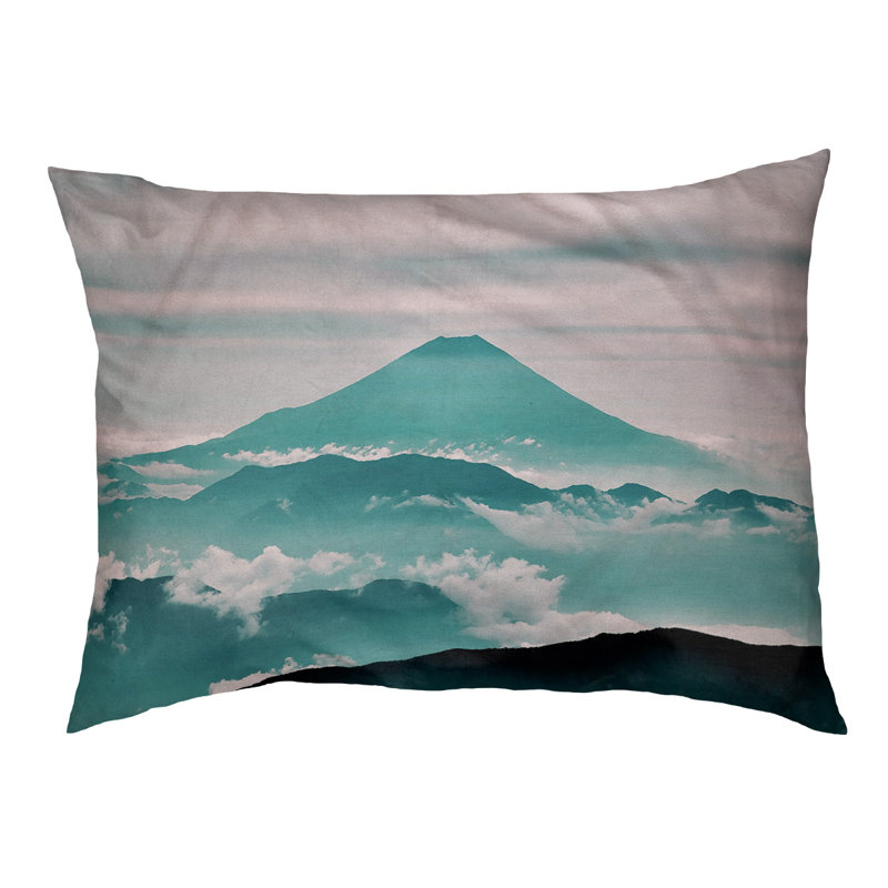 Oreiller de mt. fuji pour chien Burien, Très grand (l 52 po x P 42 po x H 17 po), Vert