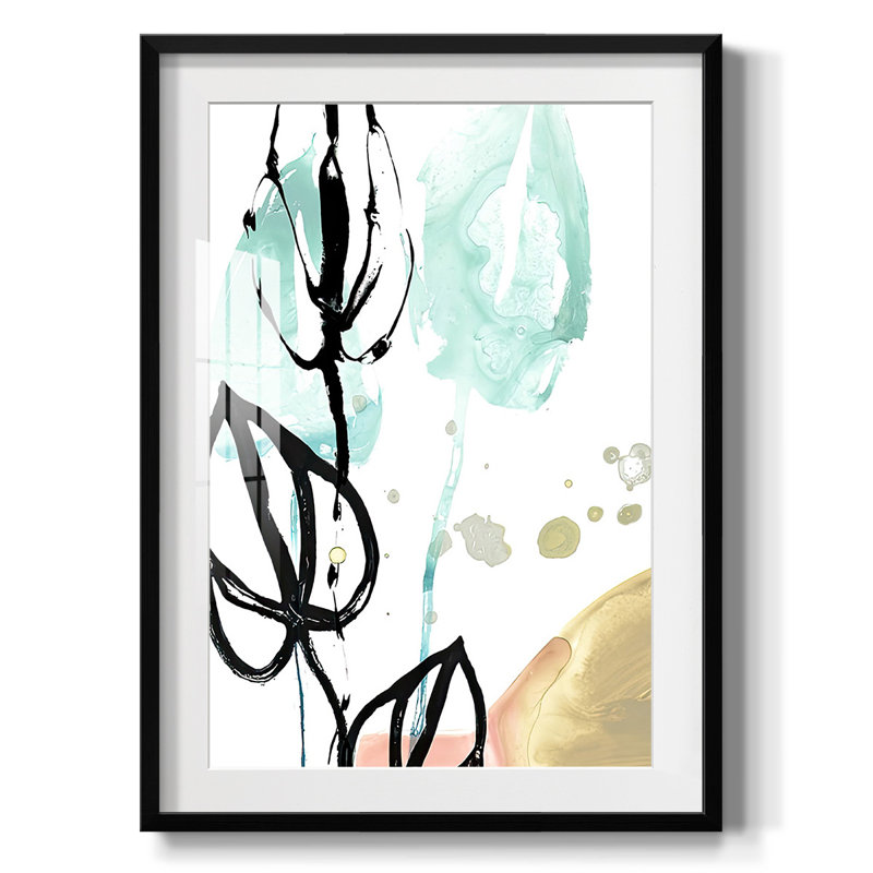 No Deckle Tropical Moderne VI - Impression encadrée, H 28,5 po x l 20,5 po, Noir