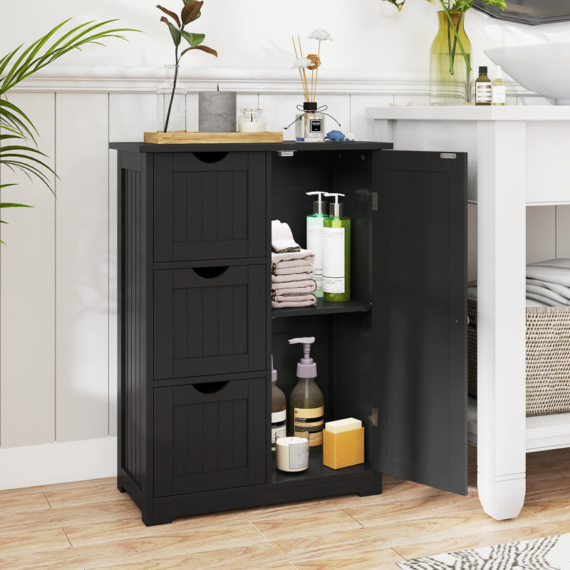 Hilda Freestanding Bathroom Cabinet, Black
