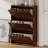 Nut-Brown Solid wood Shoe Storage