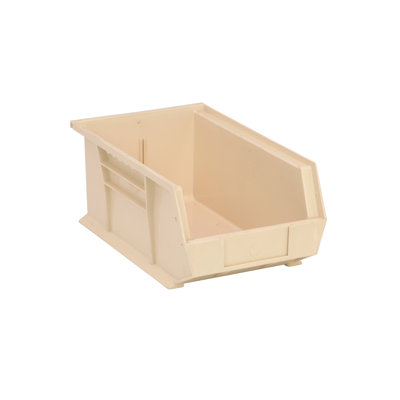  QUS241IV - Ensemble de 12 bacs de rangement en ivoire ultra empilables et suspendus L 14 po x l 9 po x H 6 po