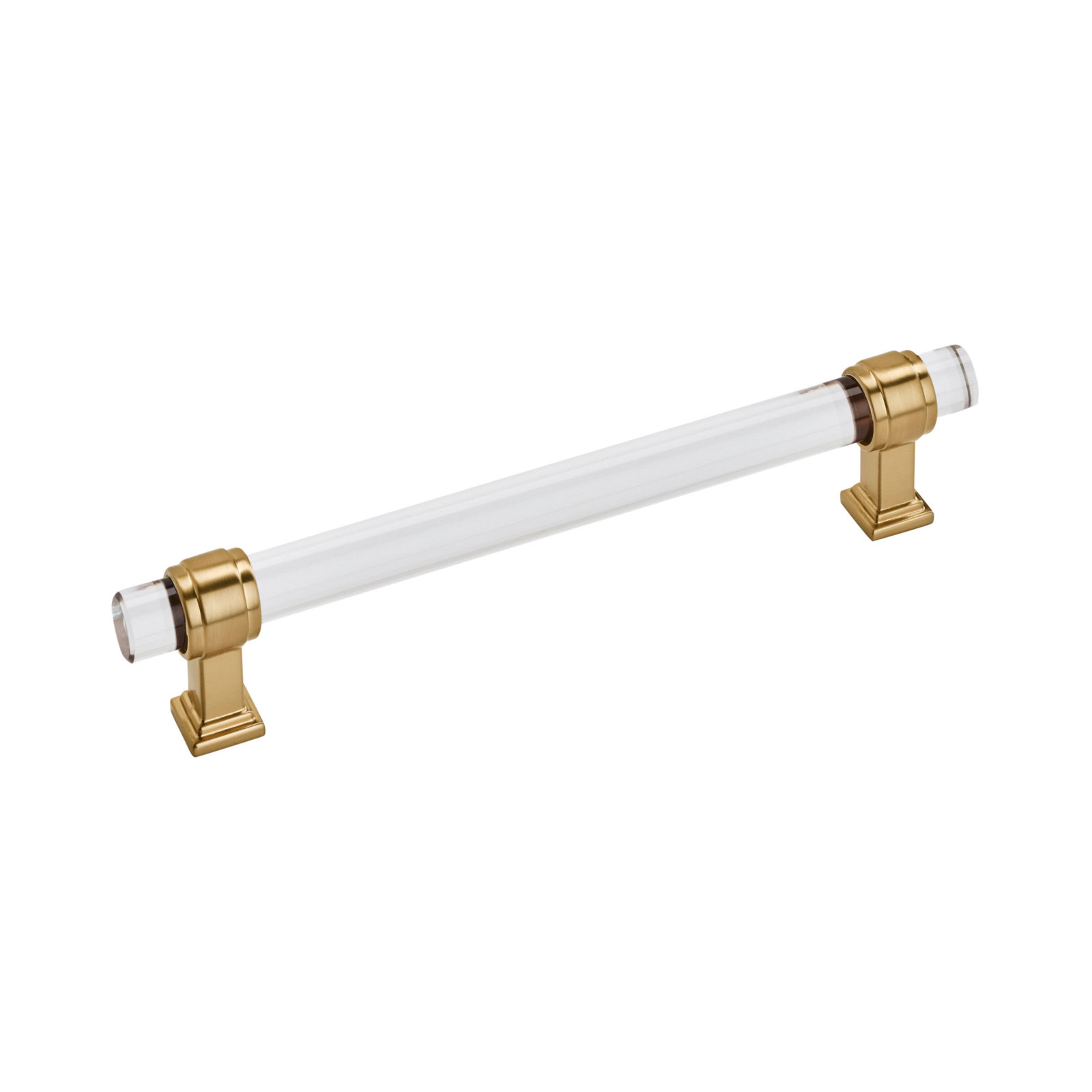 Glacio Bar Cabinet Pull, Clear/Champagne Bronze, 6 5/16"