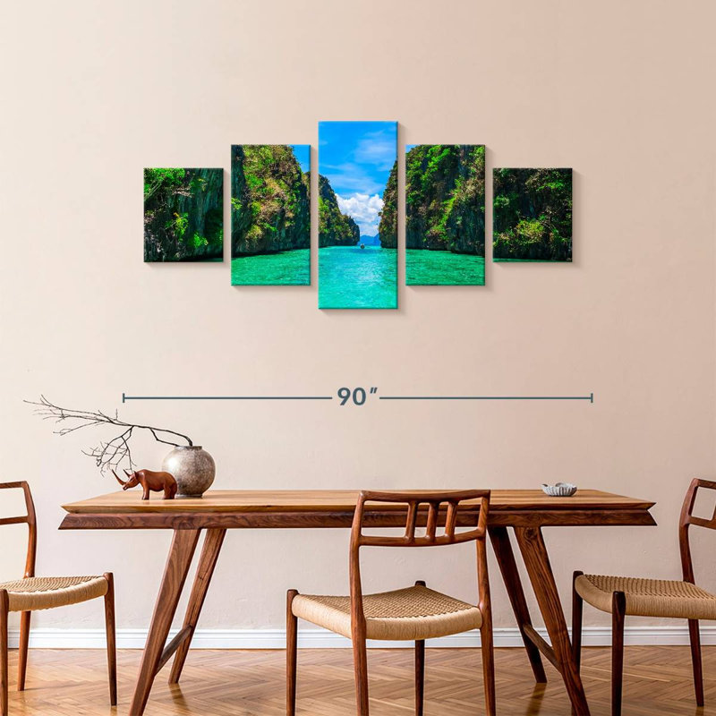 Paysage marin tropical El Nido, H 36 po x l 80 po