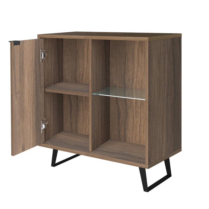 Buffet décoratif Khyli, Noyer, H 36 po x l 36 po x P 17,5 po