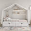 Lit simple avec rideaux, tiroirs de rangement et garde-corps Kids-131451570-131451571