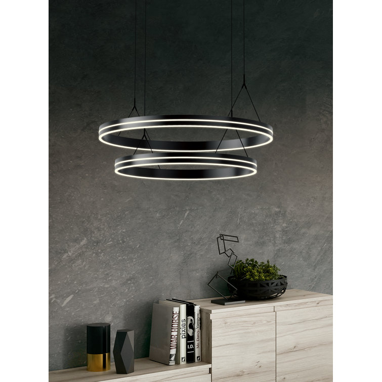 Kescha 2 - Light Aluminum Dimmable LED Geometric Chandelier