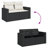 Vidaxl Patio Sofa Set Black
