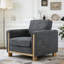 Fauteuil rembourré en tissu-123596084
