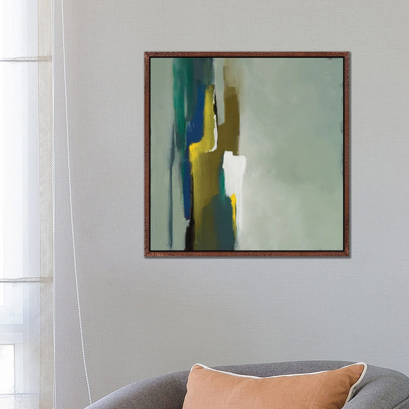 Tranquility I by Lanie Loreth - Painting on Canvas, 66.04cm H x 66.04cm W x 3.81cm D, Classic Brown Wood Floater Framed