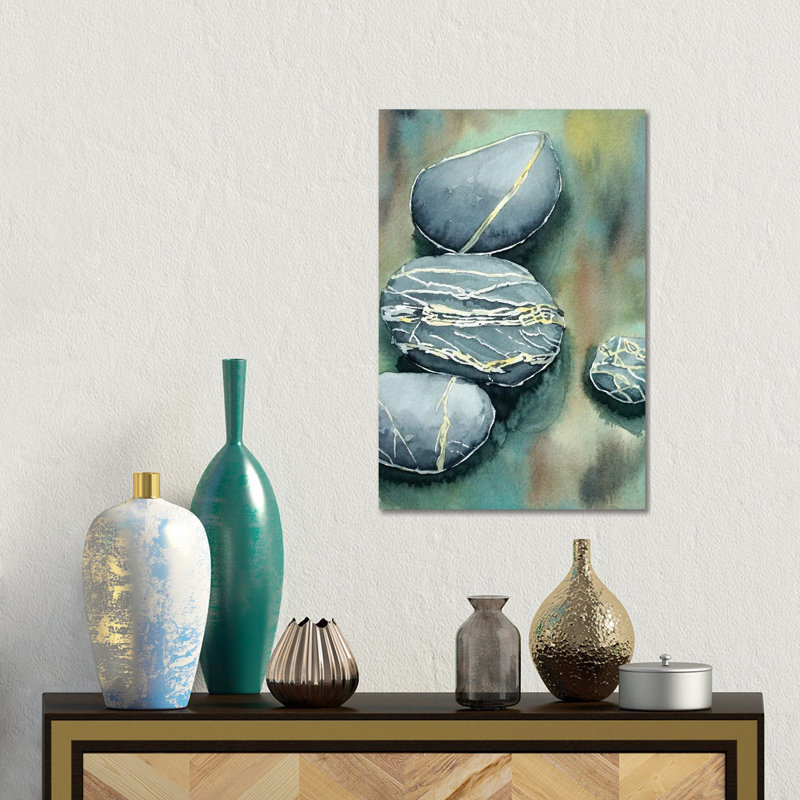Pebbles 1 Piece Wall Art on Canvas, 30.48 cm H x 45.72 cm W, Wrapped Canvas