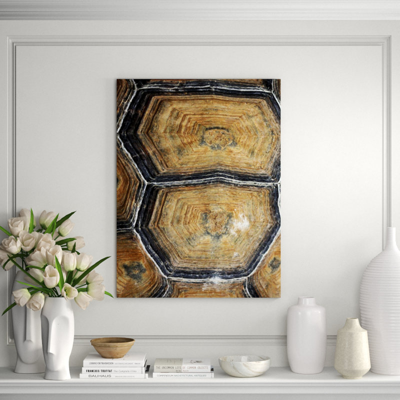Carapaced Motif IV Print by Austin Beiv, 40" H x 30" W x 1.5" D, Glass Coat