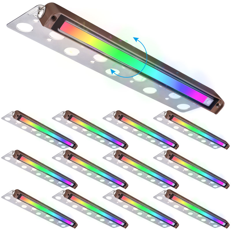 Lumière de sentier multicolore Hardscape à basse tension, Grand - H 12 po x l 12 po x P 12 po