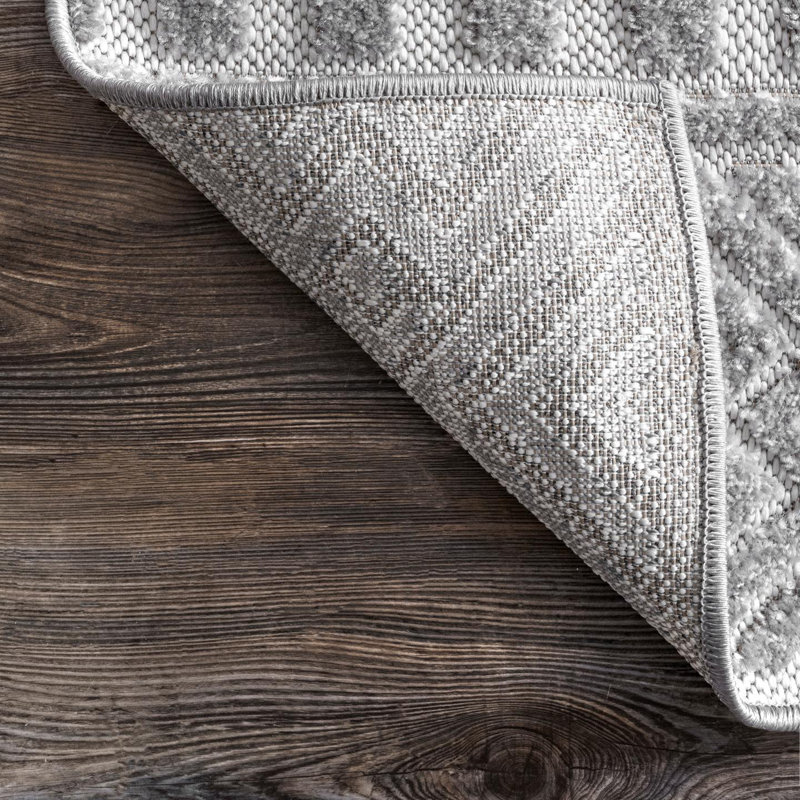 Tapis rayé intérieur / extérieur Patsy, Rectangle 6 pi 7 po x 9 pi