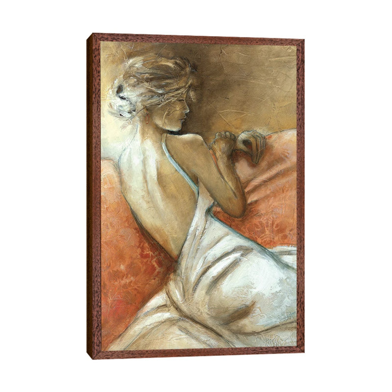 A Quiet Refrain I by Carol Robinson - Painting on Canvas, Classic Brown Wood Framed, 101.6 cm H x 66.04 cm W