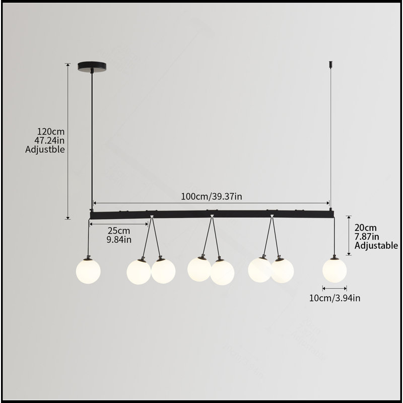8 - Light Sphere Globe Chandelier[No Bulb]