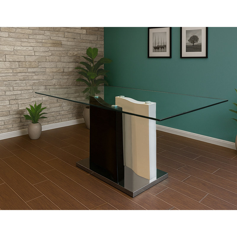 Kingsdown 63" Modern Glass Dining Table